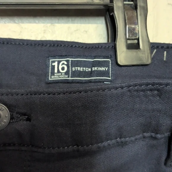 GAP Classic Navy Blue Casual Pants, Stretch Skinny, Size 16 NWT - Picture 5 of 9